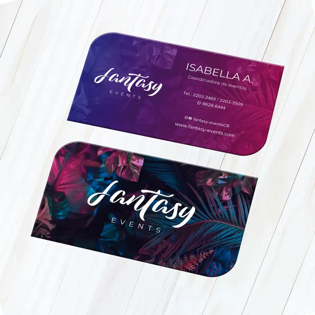 TARJETA DE PRESENTACION LAMINADA TROQUELADA R