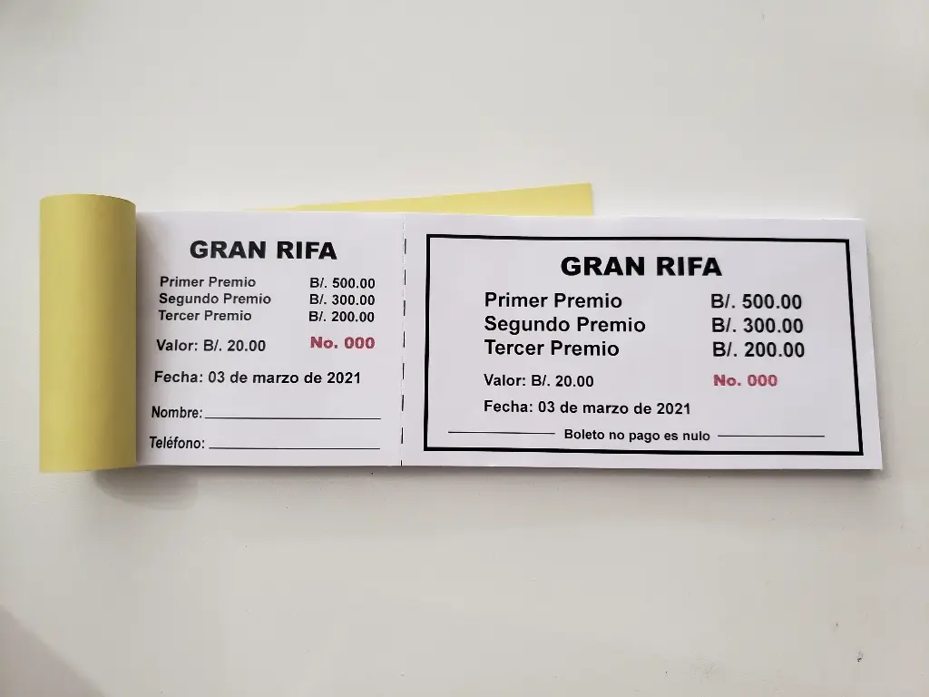 BOLETO B/N CLIPSADO 8.5x2.75 BOND