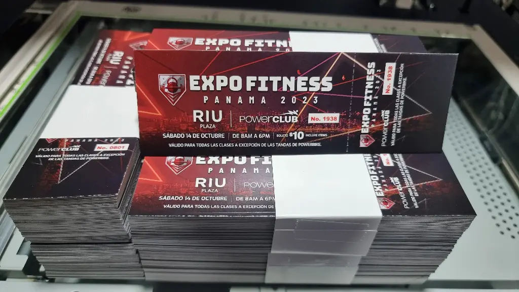 BOLETO FULL COLOR 8.5x2.25 NUMERADO CON DESPRENDIBLE