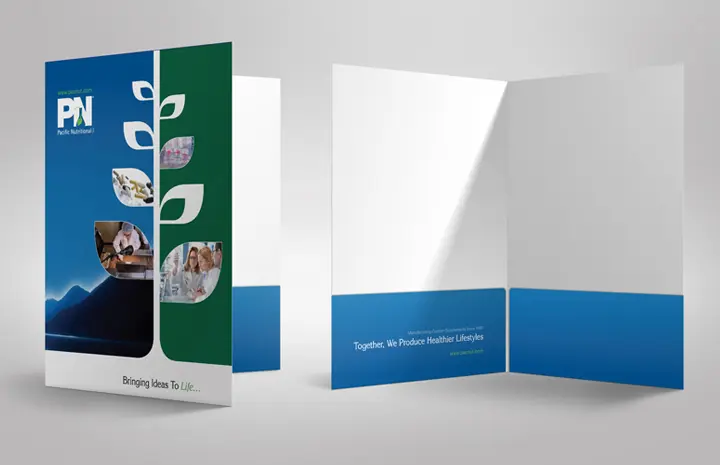 FOLDER PERSONALIZADO CON 2 BOLSILLOS IMPRESOS