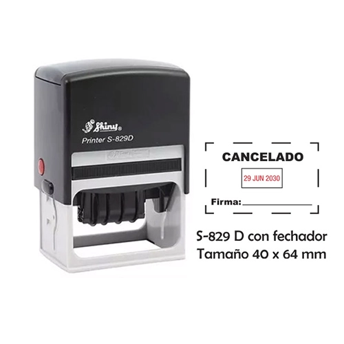 [SP-S-829D] SELLO PERSONALIZADO S-829D (FECHADOR)
