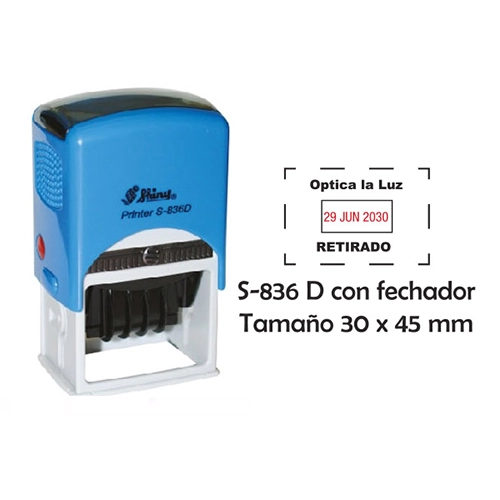 [SP-S-836D] SELLO PERSONALIZADO S-836D (FECHADOR)